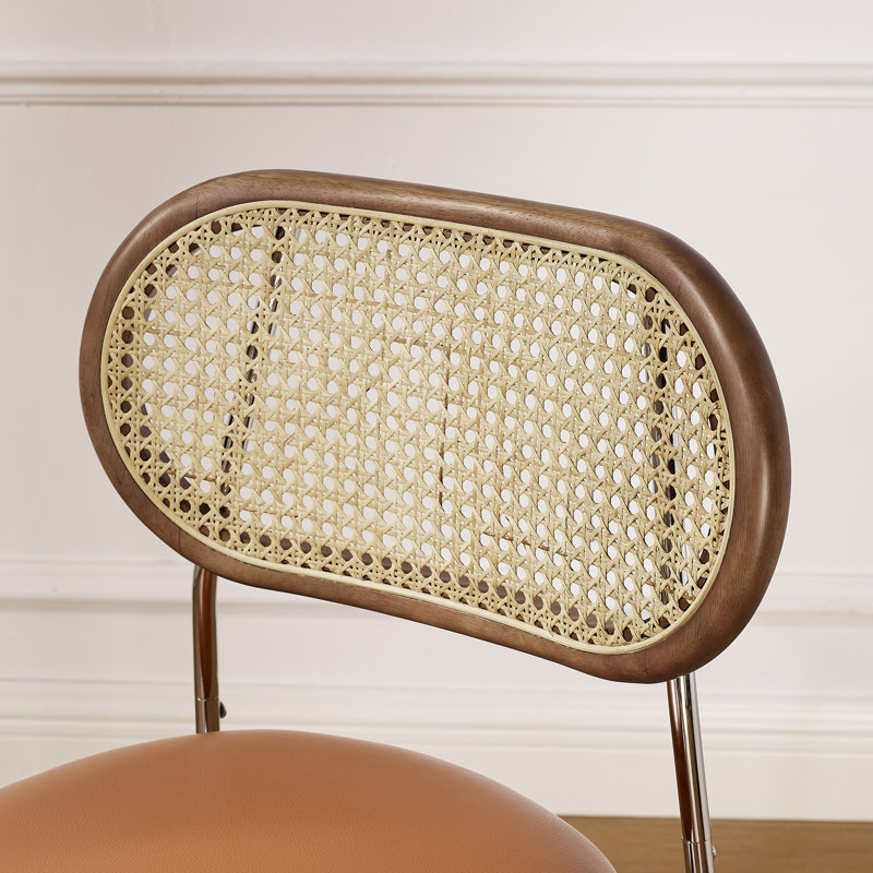 Bay Isle Home Cannelton Solid Rattan Back Dining Side Chair & Reviews